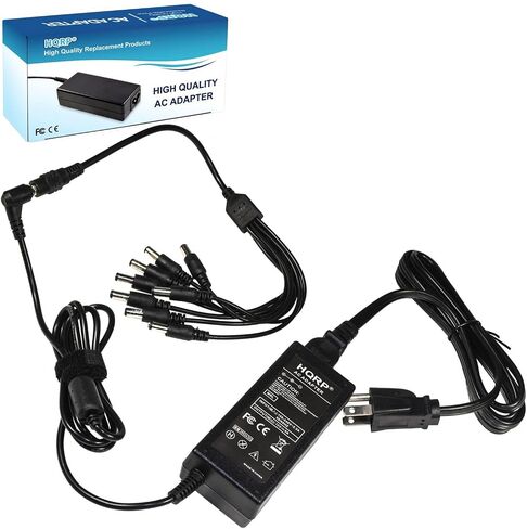 HQRP 12V Power Supply 2A Security Camera AC Power Adapter to 4-Way Power Splitter Cable 100V-240V AC to 12V DC LED Power Adapter Transformers for CCTV AHD DVR Security Camera, RGB LED Strip Light in Saudi Arabia