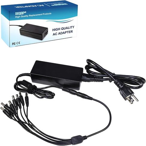 HQRP 12V Power Supply 2A Security Camera AC Power Adapter to 4-Way Power Splitter Cable 100V-240V AC to 12V DC LED Power Adapter Transformers for CCTV AHD DVR Security Camera, RGB LED Strip Light in Saudi Arabia