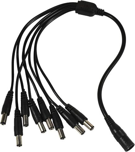 HQRP 12V Power Supply 2A Security Camera AC Power Adapter to 4-Way Power Splitter Cable 100V-240V AC to 12V DC LED Power Adapter Transformers for CCTV AHD DVR Security Camera, RGB LED Strip Light in Saudi Arabia