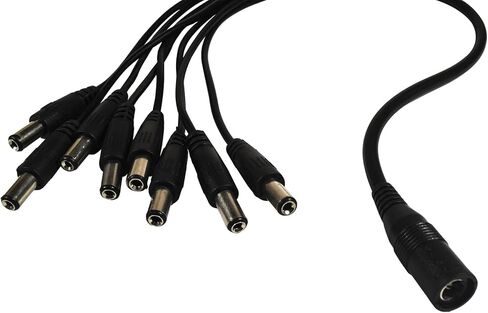HQRP 12V Power Supply 2A Security Camera AC Power Adapter to 4-Way Power Splitter Cable 100V-240V AC to 12V DC LED Power Adapter Transformers for CCTV AHD DVR Security Camera, RGB LED Strip Light in Saudi Arabia