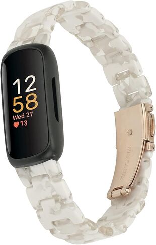 Compatible with Fitbit Inspire 3 Band for Women, Resin Watch Band Replacement Strap Adjustable Wristband for Fitbit Inspire 3 in Kuwait