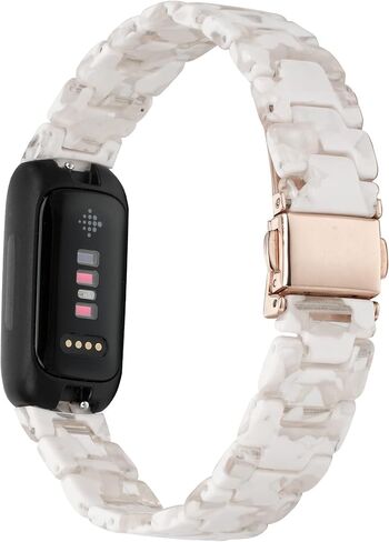 Compatible with Fitbit Inspire 3 Band for Women, Resin Watch Band Replacement Strap Adjustable Wristband for Fitbit Inspire 3 in Kuwait