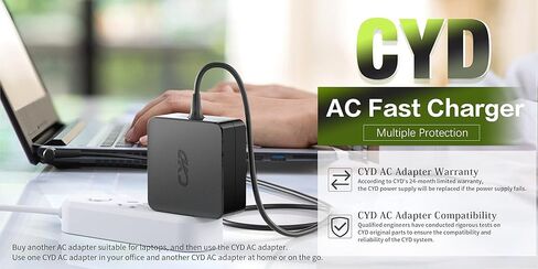 شاحن كمبيوتر محمول CYD 33 واط متوافق مع شاحن الكمبيوتر المحمول Asus C202 Q200 S200E X202E C300ma X200ca X200ma X200la X201e X202 X202e F200ca E402ma Exa1206ch AD890326 in Kuwait