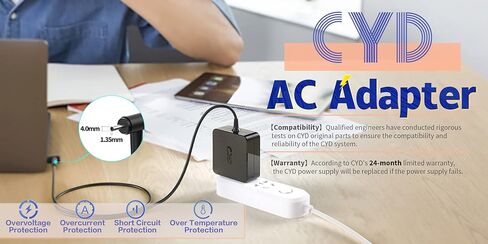 شاحن كمبيوتر محمول CYD 33 واط متوافق مع شاحن الكمبيوتر المحمول Asus C202 Q200 S200E X202E C300ma X200ca X200ma X200la X201e X202 X202e F200ca E402ma Exa1206ch AD890326 in Kuwait