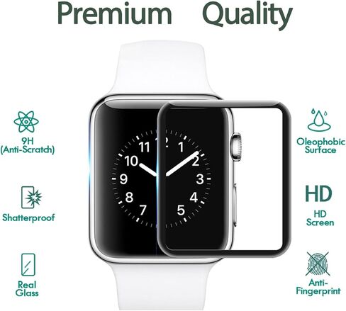 (3 حزم) متوافق مع Apple Watch Series 6/SE/Series 5/Series 4 44 مم واقي شاشة 44 مم، مضاد للخدش ثلاثي الأبعاد، HD شفاف خالٍ من الفقاعات مضاد للخدش، صلابة 9H، واقي شاشة من الزجاج المقوى لساعة Apple 44 مم in Kuwait