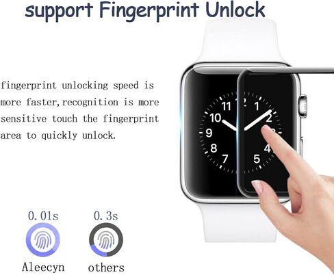 (3 حزم) متوافق مع Apple Watch Series 6/SE/Series 5/Series 4 44 مم واقي شاشة 44 مم، مضاد للخدش ثلاثي الأبعاد، HD شفاف خالٍ من الفقاعات مضاد للخدش، صلابة 9H، واقي شاشة من الزجاج المقوى لساعة Apple 44 مم in Kuwait