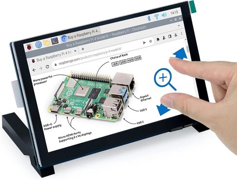 FREENOVE 5 Inch Touchscreen Monitor for Raspberry Pi 5 4 B 3 B+ A+, 800x480 Pixel IPS Display, 5-Point Touch Capacitive Screen, Driver-Free MIPI DSI Port in Kuwait