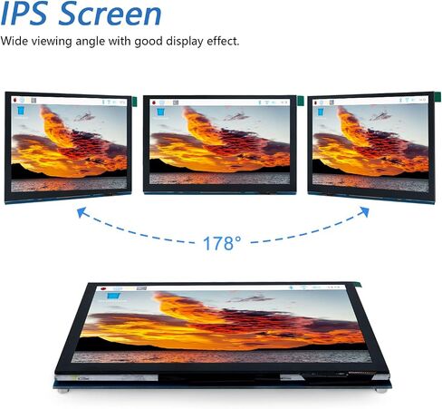 FREENOVE 5 Inch Touchscreen Monitor for Raspberry Pi 5 4 B 3 B+ A+, 800x480 Pixel IPS Display, 5-Point Touch Capacitive Screen, Driver-Free MIPI DSI Port in Kuwait