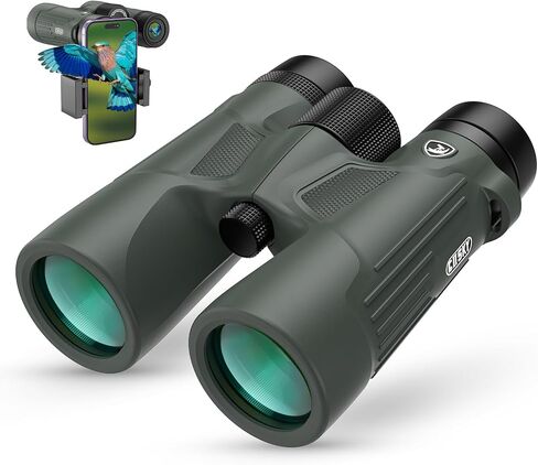 Gosky 10X42 HD Binoculars for Adults with Phone Adapter, High Power Binoculars with BAK4 Prism and FMC Lens, Waterproof Binoculars for Bird Watching Hunting Traveling Outdoor Sports in Saudi Arabia