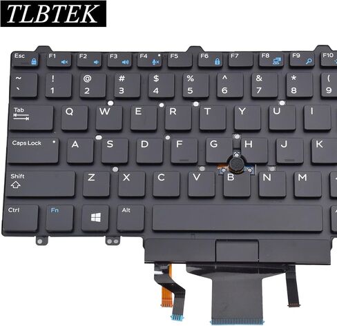 استبدال لوحة المفاتيح الخلفية TLBTEK متوافق مع Dell Latitude E5550 P37F E5570 P48F E5580 E5590 E5591 5550 5570 5580 P60F 5590 5591، Precision 3510 M3510 M3520 7510 M7510 M7520 Series Laptop in Saudi Arabia