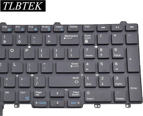 استبدال لوحة المفاتيح الخلفية TLBTEK متوافق مع Dell Latitude E5550 P37F E5570 P48F E5580 E5590 E5591 5550 5570 5580 P60F 5590 5591، Precision 3510 M3510 M3520 7510 M7510 M7520 Series Laptop in Saudi Arabia