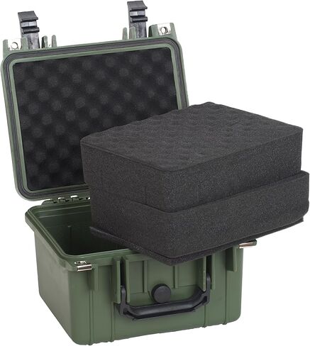 MEIJIA Portable All Weather Waterproof Camera Case With Foam,Fit Use of Drones,Camera,Equipments,Elegant Black,10.62 x9.68x6.87inches in Saudi Arabia