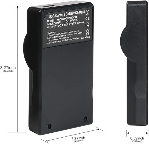 شاحن بطارية USB نحيف NB-11L لكاميرا Canon PowerShot ELPH 110 HS, 130 HS, 340 HS, 350 HS, A2300, SX400 IS A2400 IS A2500, A3500 IS A4000 IS IXS 240 HS, IXUS 285 HS in Kuwait