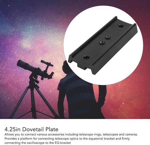 Cuifati 4.25in Dovetail Plate,Metal Mounting Plate Saddle,Connect Telescope Rings Telescopes Cameras, Alloy Dovetail Mounting Plate for Equatorial Telescope Tripod (Red) in Saudi Arabia