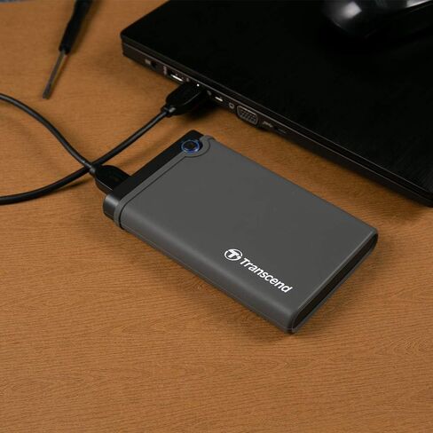 Transcend StoreJet 25CK3 2.5" SATA III SSD/HDD Enclosure Kit USB 3.1 Gen 1 TS0GSJ25CK3,Grey in Kuwait