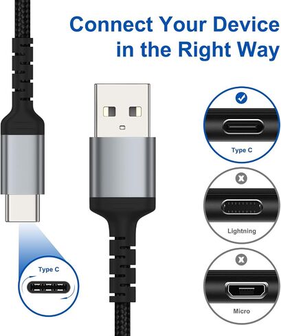 6 inch USB-C Charging Cable Short, 3 Pack Braided USB A to USB C Cord Fast Charging Type C Cable for Charging Station, Compatible with Samsung Galaxy S22 Ultra Note 20 A21 LG V30 V40 Pixel 6 in Kuwait