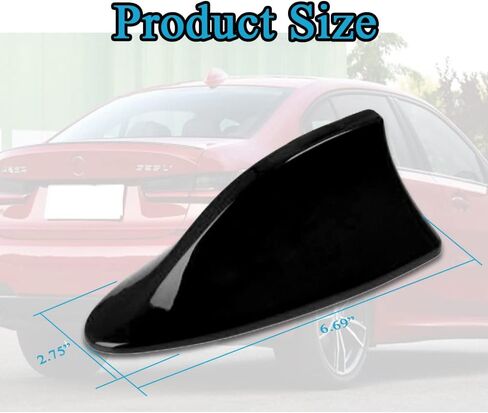 ASUBHA Car Shark Fin Antenna Cover, Stylish Shark Antenna for Car Decorations, Waterproof Antenna Cover Replacement Automotive Exterior Accessories for Signal Stabilization in Kuwait