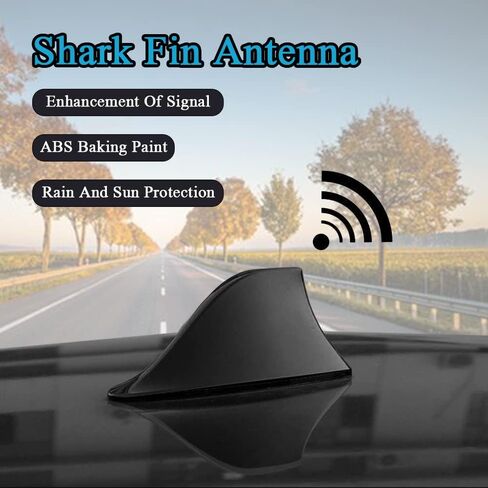 ASUBHA Car Shark Fin Antenna Cover, Stylish Shark Antenna for Car Decorations, Waterproof Antenna Cover Replacement Automotive Exterior Accessories for Signal Stabilization in Kuwait