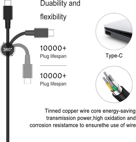 65W 45W USB C شاحن الكمبيوتر المحمول استبدال لينوفو Chromebook 100e 300e 500e C330 S330 ThinkPad T480 T480s T580 T580s E480 E580 Yoga A485 T490S T590 C930 نوع C محول تيار متردد سلك إمداد الطاقة in Saudi Arabia
