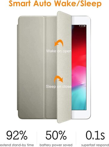 حافظة DTTO لجهاز iPad 9.7 2018 iPad 6th Generation / 2017 iPad 5th Generation Case، غطاء ذكي خفيف الوزن مناسب مع حافظة خلفية ناعمة من مادة TPU لجهاز iPad 9.7 2018/2017 [نوم/تنبيه تلقائي] - ذهبي وردي in Kuwait