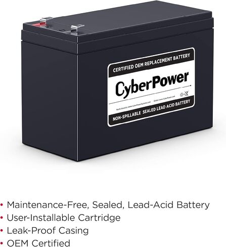 CyberPower RB1290 UPS Replacement Battery Cartridge, Maintenance-Free, User Installable, 12V/9Ah in Saudi Arabia