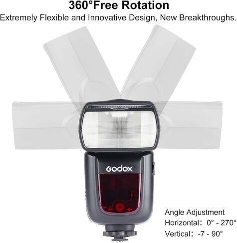 Godox V860II-N Camera Flash for Nikon Flash Speedlite Speedlight Light,2.4G HSS 1/8000s,650 Full-Power Flashes,11.1V/2000mAh Li-ion Battery,1.5s Recycle Time+12 Color Filters+Softbox+Diffuser+Refletor in Saudi Arabia