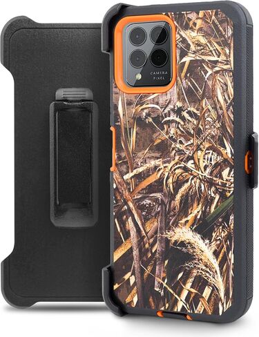 Customerfirst for Revvl 6X Pro 5G, Revvl 6 Pro 5G Phone Phone Holster Phone Case with Built-in Screen Protector Swivel Belt Clip Heavy Duty Full Body Protection Shockproof Kickstand Cover (Black) in Kuwait