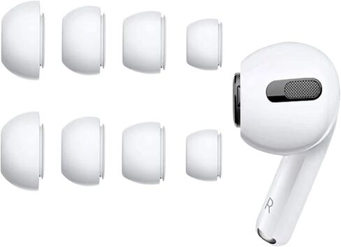Acediar AirPods Pro Replacement Ear Tips [3 Pairs] for AirPods Pro1,2, Silicon Earbuds Tips with Noise Reduction Hole, Fit in The Charging Case (Sizes S/M/L, White) in Kuwait