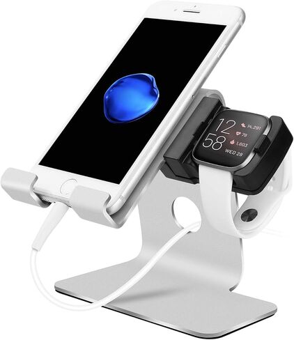 Tranesca 2-in-1 Charger Compatible with Fitbit Versa 2 - Tranesca Versa 2 Charging Stand/Charging Dock/Charging Cradle Compatible with Fitbit Versa 2 and Cell Phone in Kuwait