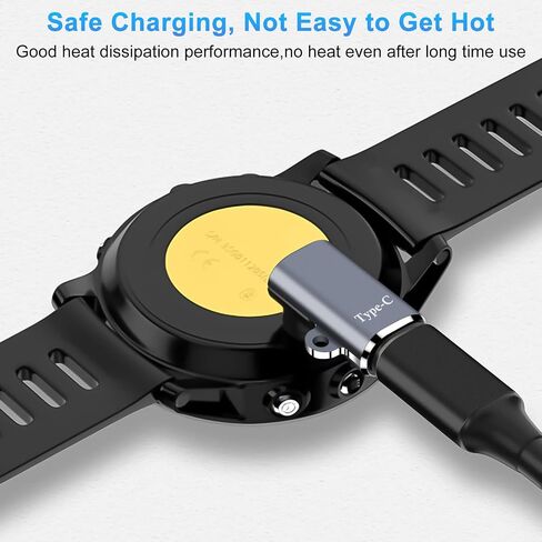 محولات شاحن الساعة (عبوتان)، موصل شحن محول USB-C من النوع C أنثى إلى ذكر مع قابس غبار متوافق مع Garmin Fenix ​​7/7S/7X/6/6X/6S والمزيد in Kuwait