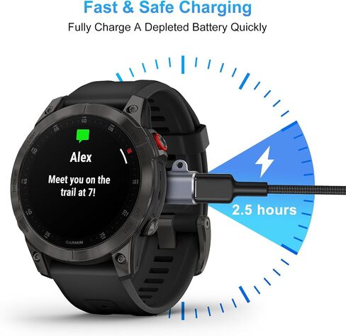 محولات شاحن الساعة (عبوتان)، موصل شحن محول USB-C من النوع C أنثى إلى ذكر مع قابس غبار متوافق مع Garmin Fenix ​​7/7S/7X/6/6X/6S والمزيد in Kuwait