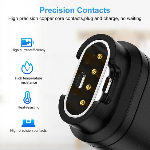 محولات شاحن الساعة (عبوتان)، موصل شحن محول USB-C من النوع C أنثى إلى ذكر مع قابس غبار متوافق مع Garmin Fenix ​​7/7S/7X/6/6X/6S والمزيد in Kuwait