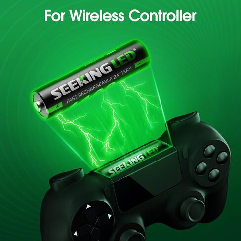 SEEKING LED بطاريات AAA قابلة لإعادة الشحن 16 قطعة، 1200 بطاريات AAA تقنية، بطارية Ni-MH 1100 مللي أمبير AAA، بطارية AAA منخفضة التفريغ الذاتي 1.2 فولت، مع 4 × صناديق حماية البطارية in Kuwait