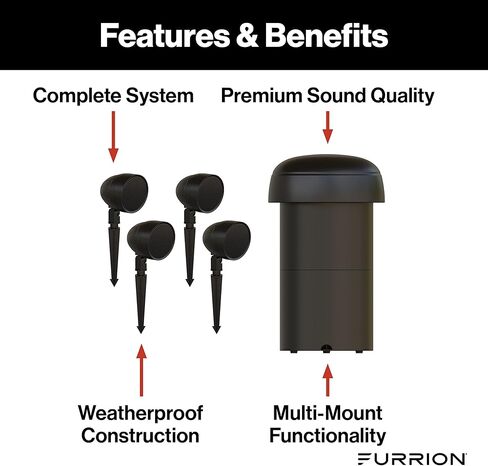 فوريون نظام مكبر صوت للمناظر الطبيعية الخارجية من سلسلة تراس 4.1 من اورورا للباحات والطوابق والحدائق 2022323829 in Kuwait