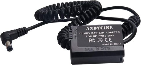 ANDYCINE Dummy Battery Spring Cable DC Coupler Compatible with Sony A6000,A6100,A6300, A6500, A7,A7S,A7R, a7 II, a7S II, and a7R II DSLR Cameras Special Designed for FEELWOLR F6/ ANDYCINE A6 in Kuwait