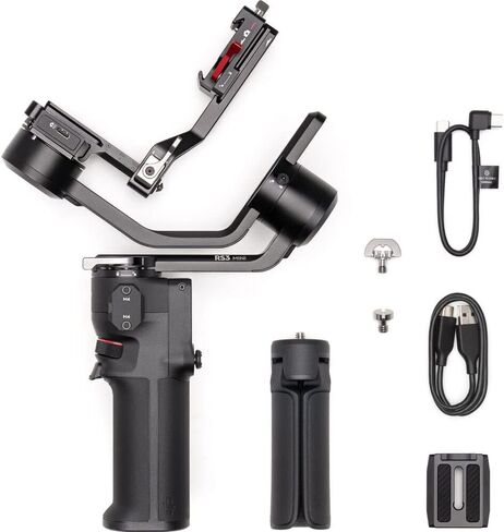 DJI RS 3 Mini خفيف الوزن مثبت رونين جيمبال للسفر بدون مرآة وكاميرا DSLR ومجموعة عدسات تصل إلى 4.4 رطل مع حقيبة ظهر ديكو جير وبطاقة SDXC سعة 64 جيجابايت ومجموعة تنظيف الكل في واحد in Saudi Arabia