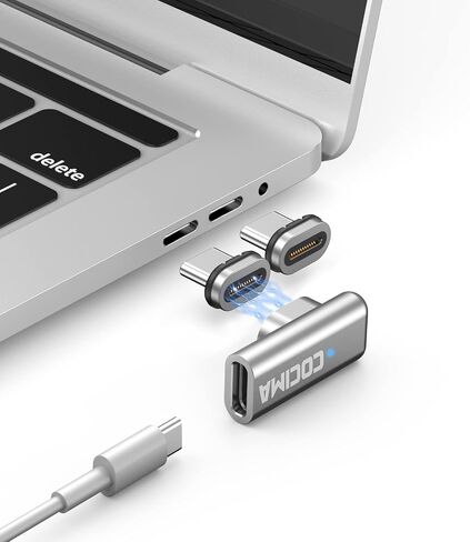 COCIMA USB C Magnetic Adapter [2 Pack] USB C to USB C 100W DC 20V/5A Support 40Gbps 4K@60Hz [24 Pin] Video Output, Thunderbolt 3 Cable for MacBook Pro/Air Tablet Phone and More USB-C Devices in Saudi Arabia