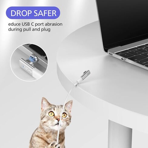 COCIMA USB C Magnetic Adapter [2 Pack] USB C to USB C 100W DC 20V/5A Support 40Gbps 4K@60Hz [24 Pin] Video Output, Thunderbolt 3 Cable for MacBook Pro/Air Tablet Phone and More USB-C Devices in Saudi Arabia