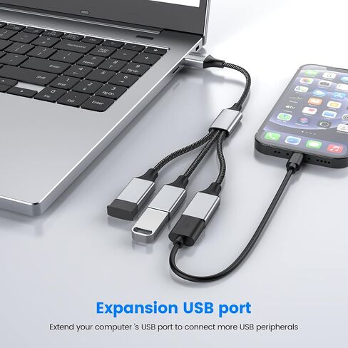 MOGOOD USB 1 to 3 Port Splitter Cable Type A 1 Male to 3 Female in Kuwait