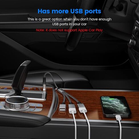 MOGOOD USB 1 to 3 Port Splitter Cable Type A 1 Male to 3 Female in Kuwait