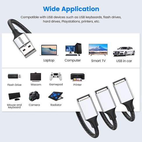 MOGOOD USB 1 to 3 Port Splitter Cable Type A 1 Male to 3 Female in Kuwait
