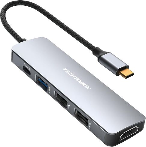 USB C HUB, USB-C Multiport Adapter, Type C HUB 5 in 1 with 4K HDMI, 100W Power Delivery, 3 USB 3.0/2.0 Data Ports for MacBook Pro/Air, iPad Pro, iPhone 15/15 Plus/15 Pro/15 Pro Max in Kuwait