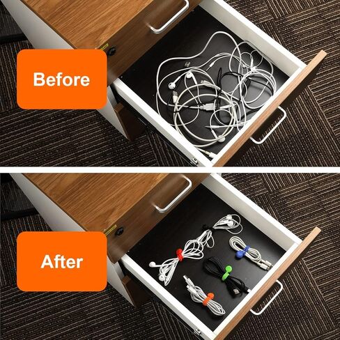 Magnetic Cable Ties - Reusable Silicone Magnetic Twist Ties(9 Colors - 12 Pack) for Bundling and Organizing Cable & Cord, Hanging & Holding Stuff, Book Markers, and Fridge Magnets in Kuwait