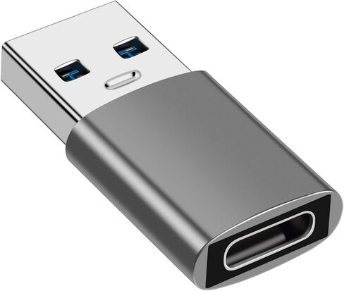 USB to USB C Adapter, Type C to USB 3.1 Adapter 10Gbps Compatible with iPhone 17 16 15 14 13 12, Samsung Galaxy S25 S24 S23 S22 S21, MacBook, PC, Laptop (Grey) in Kuwait