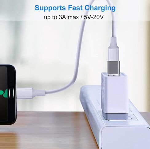 USB to USB C Adapter, Type C to USB 3.1 Adapter 10Gbps Compatible with iPhone 17 16 15 14 13 12, Samsung Galaxy S25 S24 S23 S22 S21, MacBook, PC, Laptop (Grey) in Kuwait