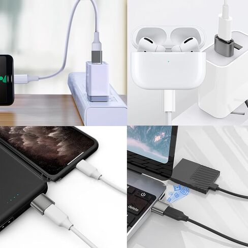 USB to USB C Adapter, Type C to USB 3.1 Adapter 10Gbps Compatible with iPhone 17 16 15 14 13 12, Samsung Galaxy S25 S24 S23 S22 S21, MacBook, PC, Laptop (Grey) in Kuwait
