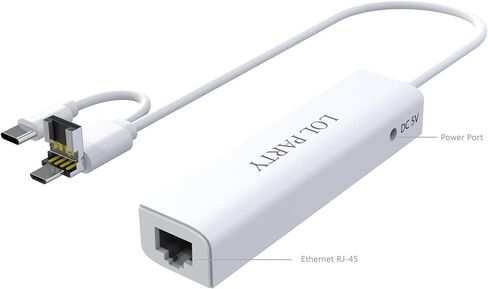 كابل مايكرو USB نوع C او تي جي يعمل بالطاقة USB 2.0 محول ايثرنت سلكي لشبكة LAN لاجهزة الكمبيوتر التي تعمل بنظام اندرويد وسامسونج in Kuwait