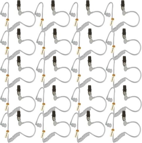 Lsgoodcare 20Pcs Replacement Covert Acoustic Air Coil Audio Tube Earbuds Compatible for Motorola Kenwood Icom Yaesu Two Way Radio Earpiece in Saudi Arabia