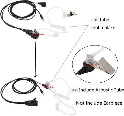 Lsgoodcare 20Pcs Replacement Covert Acoustic Air Coil Audio Tube Earbuds Compatible for Motorola Kenwood Icom Yaesu Two Way Radio Earpiece in Saudi Arabia