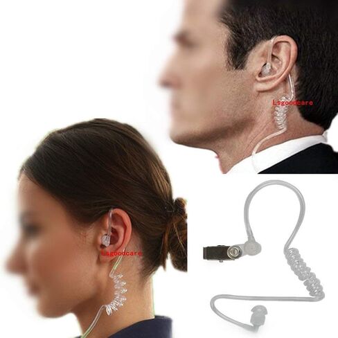 Lsgoodcare 20Pcs Replacement Covert Acoustic Air Coil Audio Tube Earbuds Compatible for Motorola Kenwood Icom Yaesu Two Way Radio Earpiece in Saudi Arabia